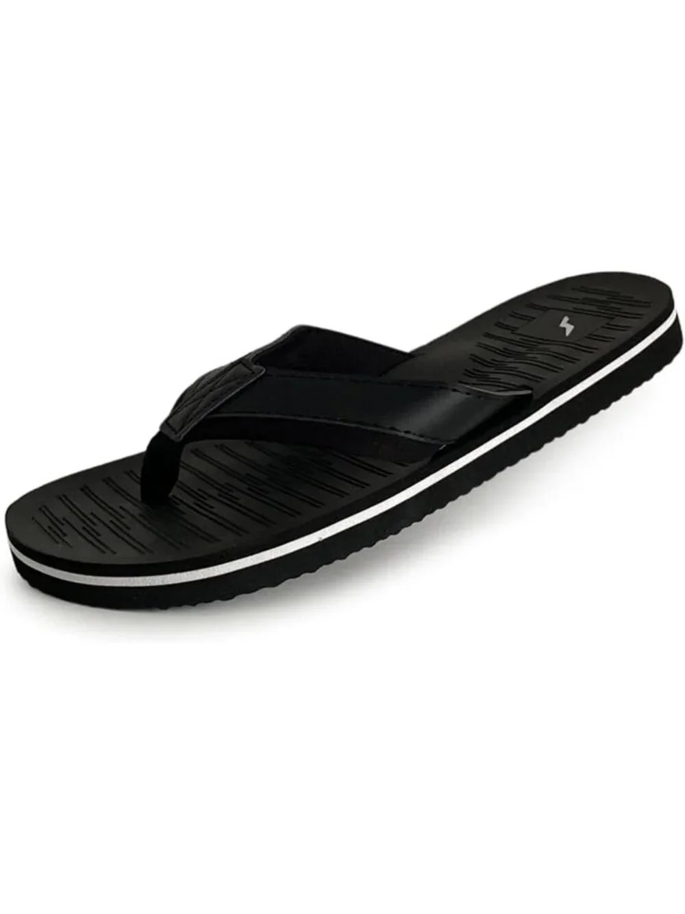 Norty Thong Men's Dark Black Footwear For Summer Comfortable Sandals Casual